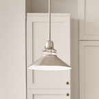 Lámpara Colgante Campana Acero Inoxidable Cepillado - Diseño Moderno Minimalista