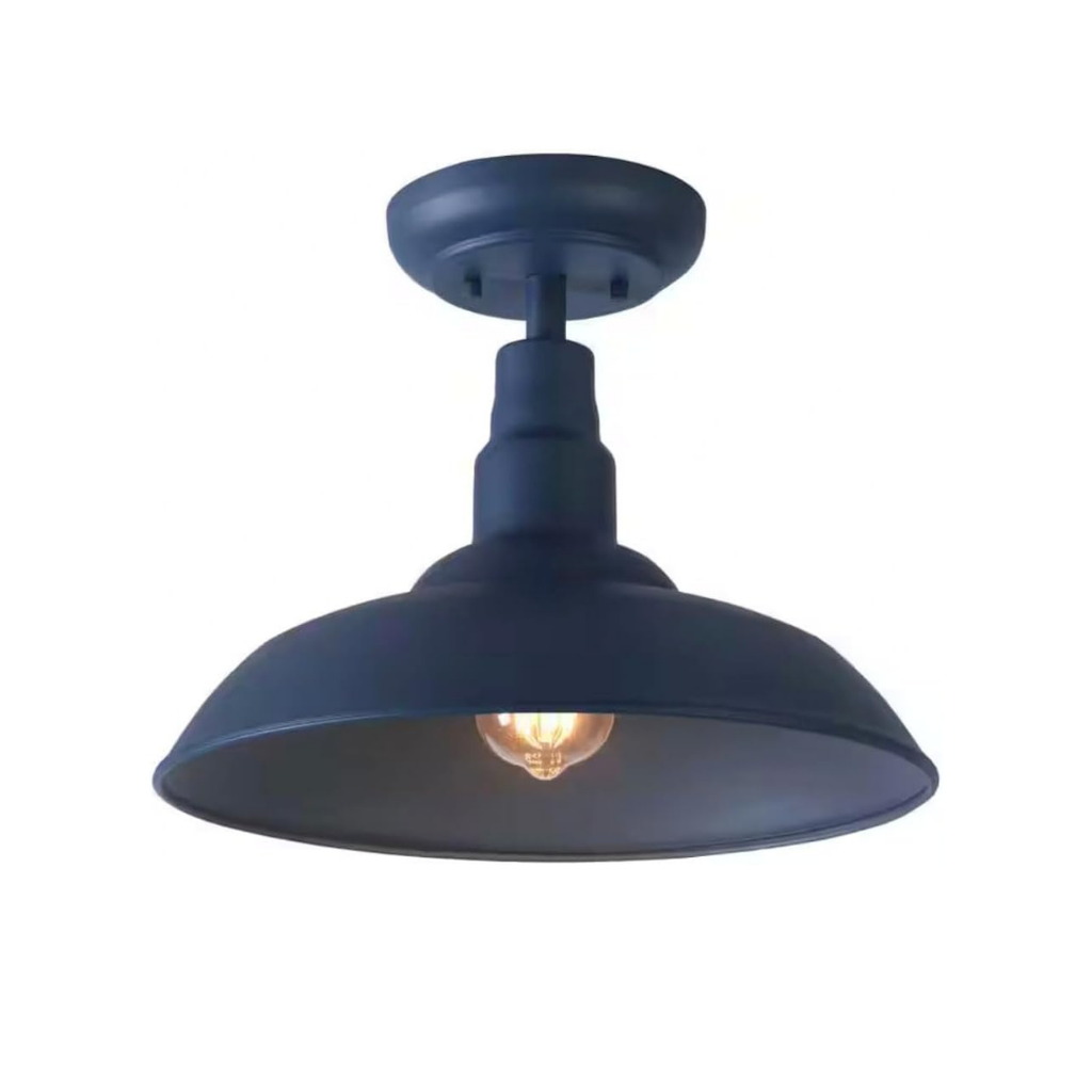 Lámpara de Techo Exterior Azul Marino Resistente al Agua 1 Luz E27 100W