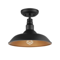 Lámpara de Techo Exterior Negro Mate Resistente al Agua 1 Luz E27 100W
