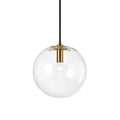 Lámpara Colgante Esfera de Cristal Blanco Transparente 1 Luz LED E27 60W Interior