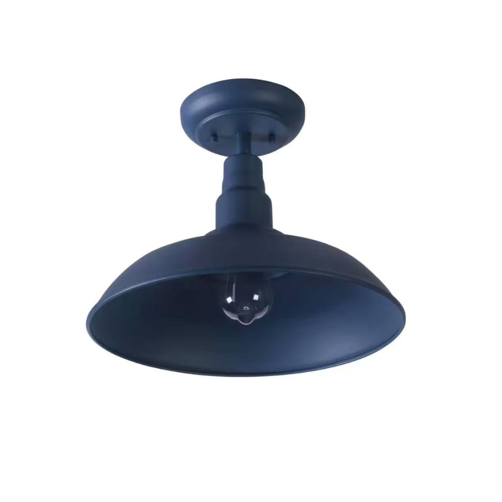 Lámpara de Techo Exterior Azul Marino Resistente al Agua 1 Luz E27 100W