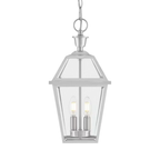 Lámpara Colgante Exterior Acero Inoxidable Farol con Cadena 2 Luces 120W