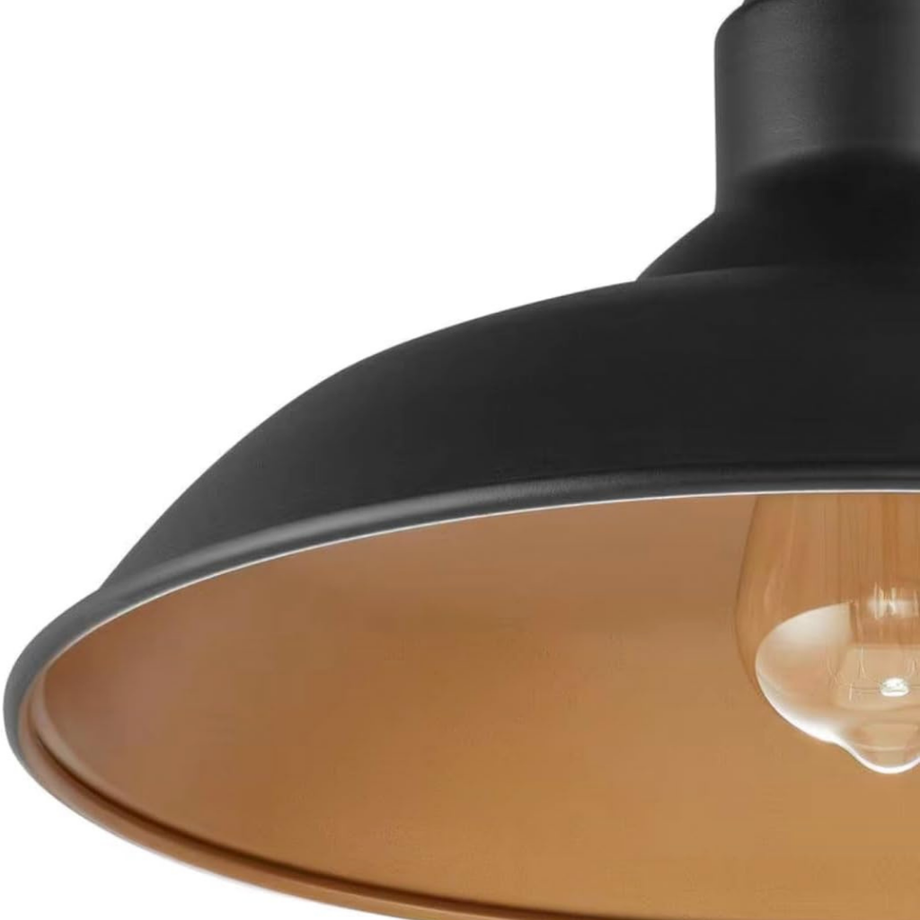 Lámpara de Techo Exterior Negro Mate Resistente al Agua 1 Luz E27 100W