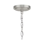 Lámpara Colgante Níquel con Campana de Vidrio Transparente 4 Luces E12 240W Interior Atenuable