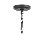 Lámpara Colgante Negra con Vidrio Transparente 4 Luces E12 240W Interior Atenuable
